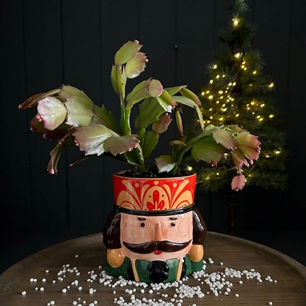 Nutcracker Planter with Red Hat Nutcracker Planter with Red Hat