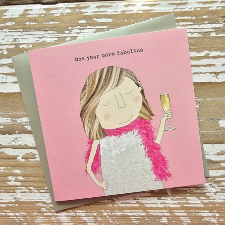 'One Year More Fabulous' Birthday Card 'One Year More Fabulous' Birthday Card
