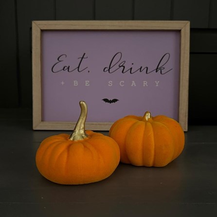 Orange and Gold Ceramic Velvet Pumpkin Orange and Gold Ceramic Velvet Pumpkin