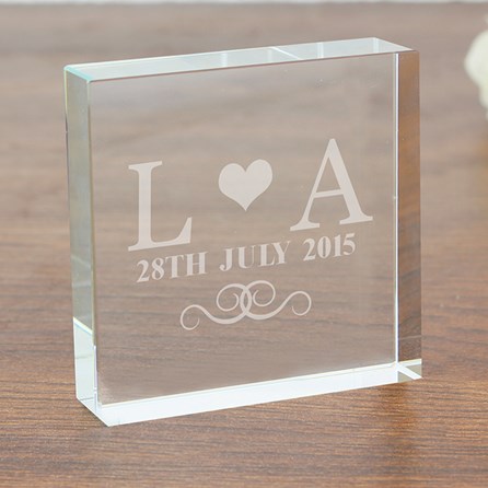 Personalised Wedding Monogram Message Block Personalised Wedding Monogram Message Block