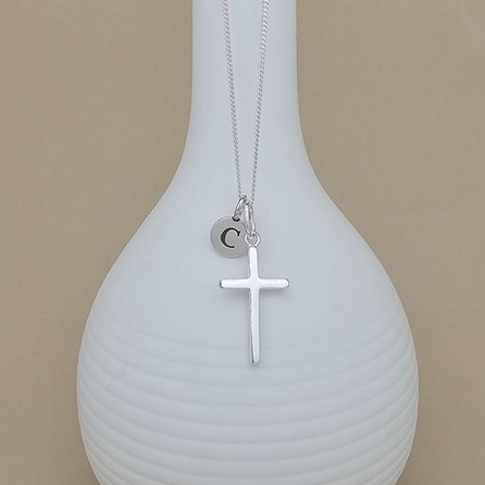 Personalised 925 Silver Baptism Cross Necklace Baptism jewellery baptism gifts for girls necklace baptism gift engraved silver cross