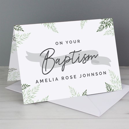 Personalised Baptism Card personalised card for baptism
