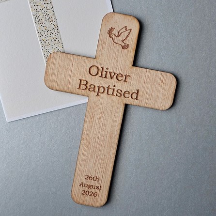 Personalised Baptism Cross Wooden Decoration Baptism gifts for girls Baptism gifts for boys Personalised Baptism gifts