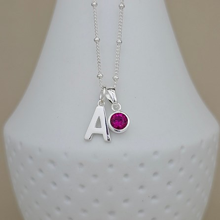 Personalised Birthstone Ball Chain Necklace Personalised Birthstone Ball Chain Necklace