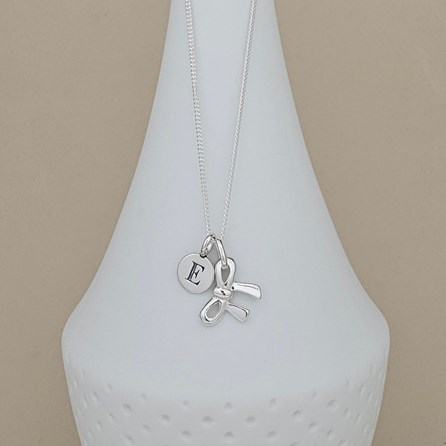 Personalised Bridesmaid Sterling Silver Bow Necklace Bridesmaid Gifts Bridesmaid Jewellery Personalised Sterling Silver Jewellery