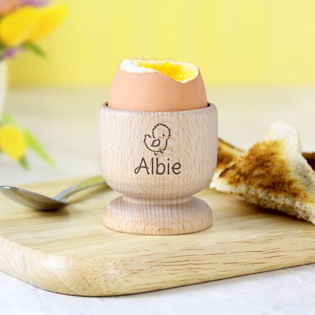 Personalised Chick Wooden Egg Cup Gifts For Easter Wooden Chick Egg Cup Gifts For Children Christening Gifts First Holy Communion Gift