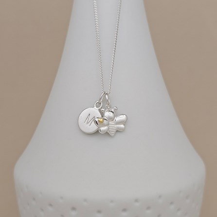 Personalised Children's Cute Bee Necklace Gifts For Children Birthday Gifts Sterling Silver Necklaces Charm Necklace Bee Jewellery