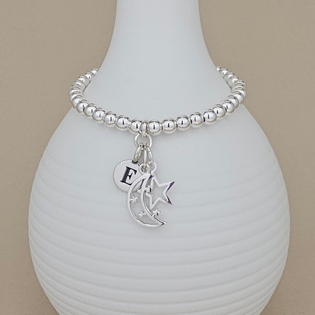 Personalised Children's Eid Moon And Star Bracelet Gifts For Eid Personalised Jewellery Gifts For Children Moon And Stars Jewellery