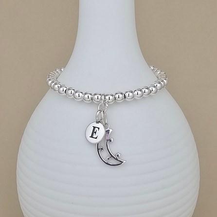 Personalised Children's Eid Moon Charm Bracelet Gifts For Eid Personalised Jewellery Gifts For Children Moon And Stars Jewellery