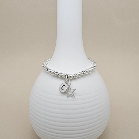 Personalised Children's Silver Star Bracelet Personalised Children's Silver Star Bracelet