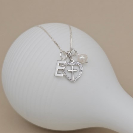 Personalised Child's Silver Communion Cross Pendant Personalised Child's Silver Communion Cross Pendant