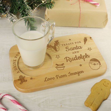 Personalised Coaster Tray For Santa