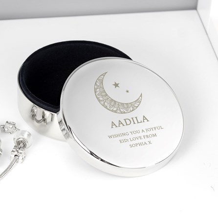 Personalised Eid Round Trinket Box Personalised Gift for Eid Gift for Ramadan