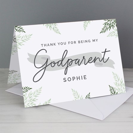 Personalised Godparent Card personalised godparent card personalised god parent card