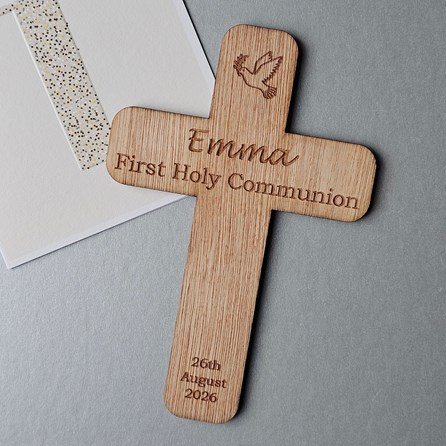 Personalised Holy Communion Cross Wooden Decoration Holy Communion gifts for girls Holy Communion gifts for boys Personalised Holy Communion gifts