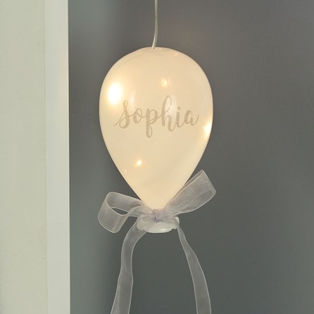 Personalised LED Hanging Glass Balloon Led Light Up Glass Balloon Gifts For birthdays First Holy Communion Anniversary New Baby Christmas