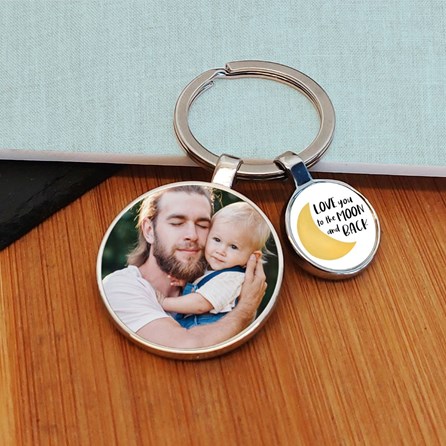 Personalised 'Moon and Back' Photo Keyring Personalised 'Moon and Back' Photo Keyring