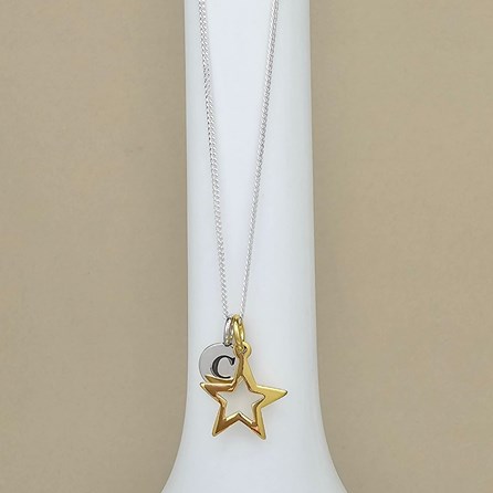 Personalised Necklace with Gold Plated Star Charm Personalised Necklace with Gold Plated Star Charm