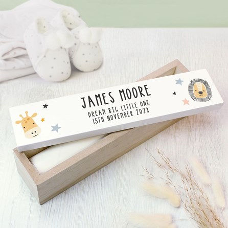 Personalised Safari Animals Wooden Certificate Holder personalised christening gift personalised confirmation gift baptism gift