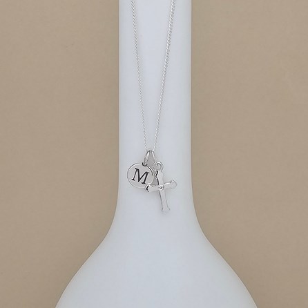 Personalised Silver Baptism Cross Necklace Baptism jewellery Baptism gifts for girls necklace gift sterling silver cross personalise letter