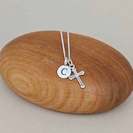 Personalised Silver Confirmation Cross Necklace Confirmation jewellery confirmation necklace confirmation gift silver cross letter