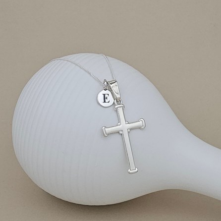 Personalised Silver Large Communion Cross Necklace First holy communion jewellery first holy communion necklace cross personalised