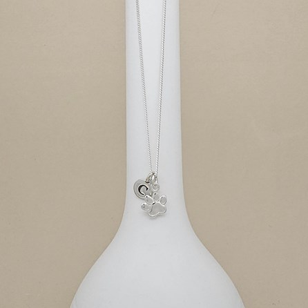 Personalised Sterling Silver Paw Print Necklace Personalised Sterling Silver Paw Print Necklace