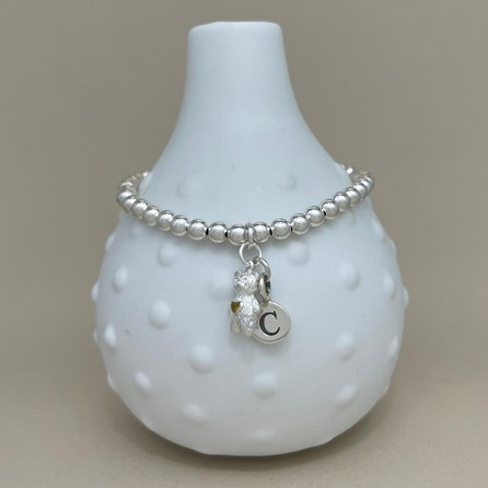 Personalised Teddy Bear Charm Bead Bracelet Personalised Teddy Bear Charm Bead Bracelet