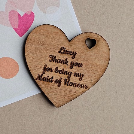 Personalised 'Thank You' Maid of Honour Pocket Token Maid Of Honour Gifts Wedding Gifts Sentiment Token Gifts Personalised Gifts