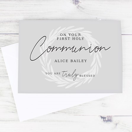 Personalised 'Truly Blessed' First Holy Communion Card personalised card for first holy communion