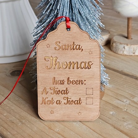 Personalised 'Tw*t, Not a Tw*t' Wooden Gift Tag Personalised Christmas Gift Wrapping Wooden Handmade Gift Tag Festive Gifts