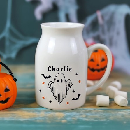 Personalised White Halloween Ghost Jug Personalised Halloween Gifts Halloween Decorations Fun Novelty Ceramic Drinkware Ghost Jug