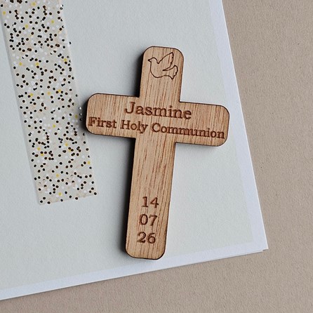 Personalised Wooden Holy Communion Cross Pocket Token First Holy Communion Gifts For Girls First Holy Communion Gifts For Boys Personalised Gifts