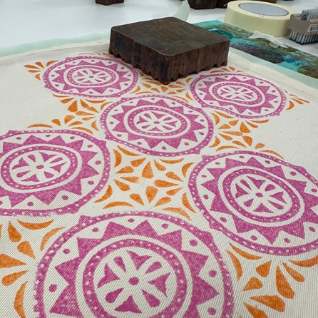 Indian Block Printing Workshop - 17th October 2026 Learn Techniques Workshop Class Indian Block Printing Creative Traditional Arts Crafts