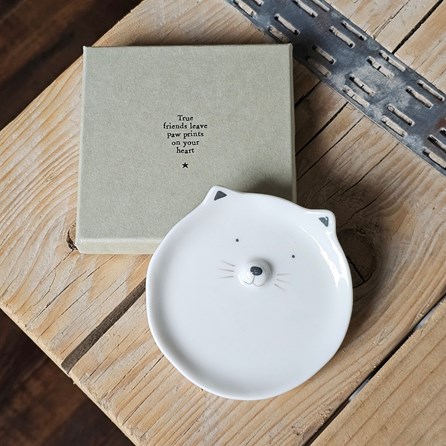Porcelain Cat Trinket Dish Home Decorations Homeware Gifts Sentiment Keepsake Gifts Porcelain Gifts Cat Trinket Dish