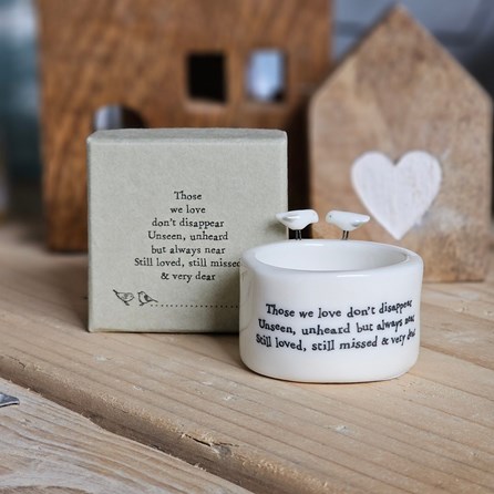Porcelain Tea Light Holder 'Those We Love' Home Decorations Homeware Gifts Sentiment Keepsake Gifts Porcelain Gifts Tea Light Holder