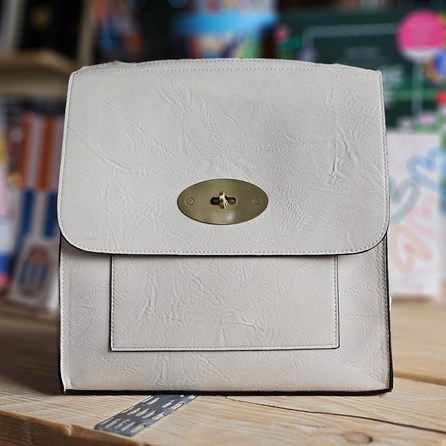 Postman Lock Satchel Bag in Beige Gifts For Women Handbags And Accessory Gifts Cross Body Bag Postman Lock Satchel Bag