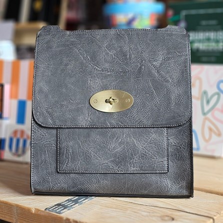 Postman Lock Satchel Bag in Dark Grey Gifts For Women Handbags And Accessory Gifts Cross Body Bag Postman Lock Satchel Bag