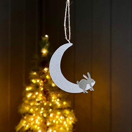 Rabbit Sleeping on Moon Hanging Christmas Decoration Rabbit Sleeping on Moon Hanging Christmas Decoration