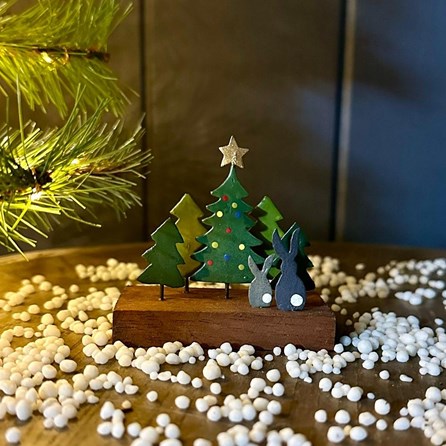 Rabbits and Christmas Tree Decoration Rabbits and Christmas Tree Decoration