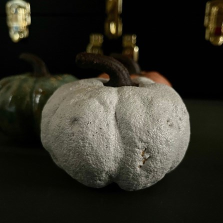 Reactive Glazed Ceramic Grey Pumpkin Reactive Glazed Ceramic Grey Pumpkin
