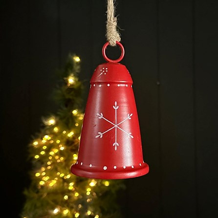 Red Snowflake Bell Hanging Christmas Decoration Christmas Decorations Christmas Gifts Festive Decorations Red Hanging Snowflake Bells