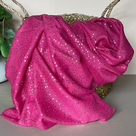 Rose Gold Metallic Dot Scarf in Fuchsia Pink Gifts For Women Scarves And Accessories Rose Gold Metallic Dot Scarf in Fuchsia Pink Day To Evening