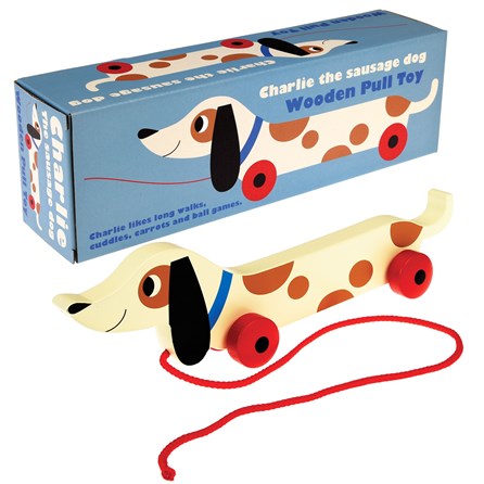 Sausage Dog Wooden Pull Toy Sausage Dog Wooden Pull Toy