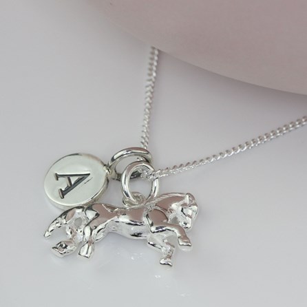 Personalised Solid Silver Horse Necklace Personalised Solid Silver Horse Necklace
