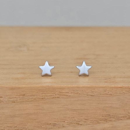 Silver Star Stud Earrings