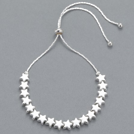 Silver Plated Stars Friendship Bracelet Silver Plated Stars Friendship Bracelet