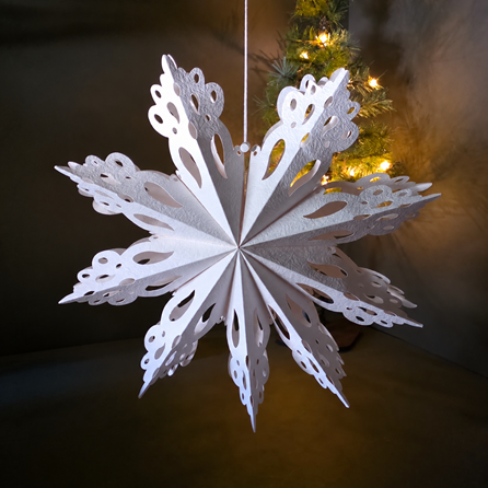 Small Hanging Paper Kirigami Snowflake Christmas Decoration
