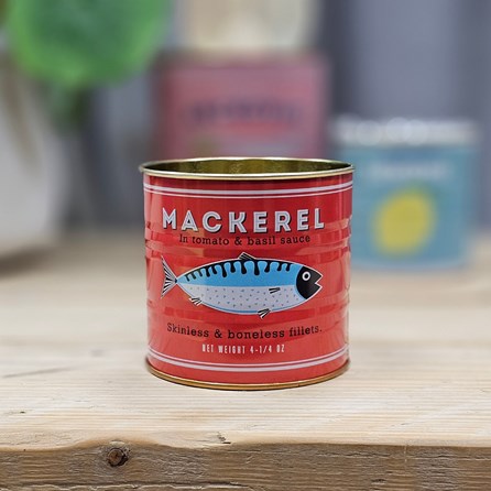 Small Storage Tin - Mackerel Home Accessories Quirky Metal Storage Tins New Home Gifts Birthday Gifts Food Design