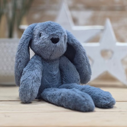 Sonny The Long Leg Blue Bunny Soft Toy Soft Cuddly Toy Bunny Rabbit Dark Grey Bunnies Softies Long Leg Rabbits Gifts For Newborn